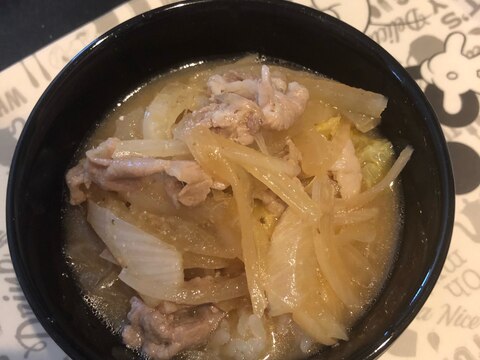 レンジで簡単！味噌汁の残りで冷汁風